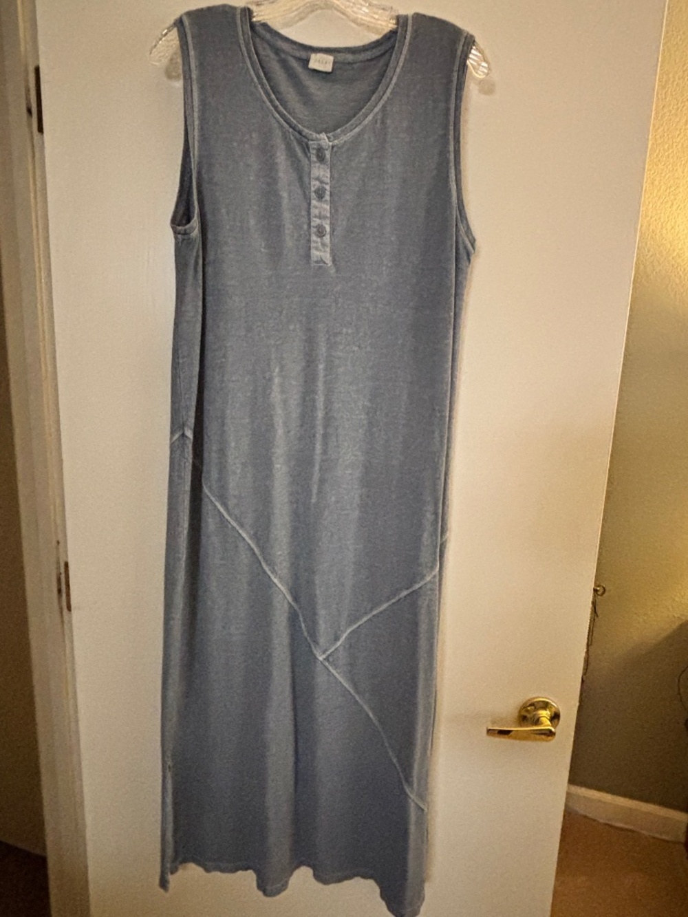 Dusty blue maxi-dress